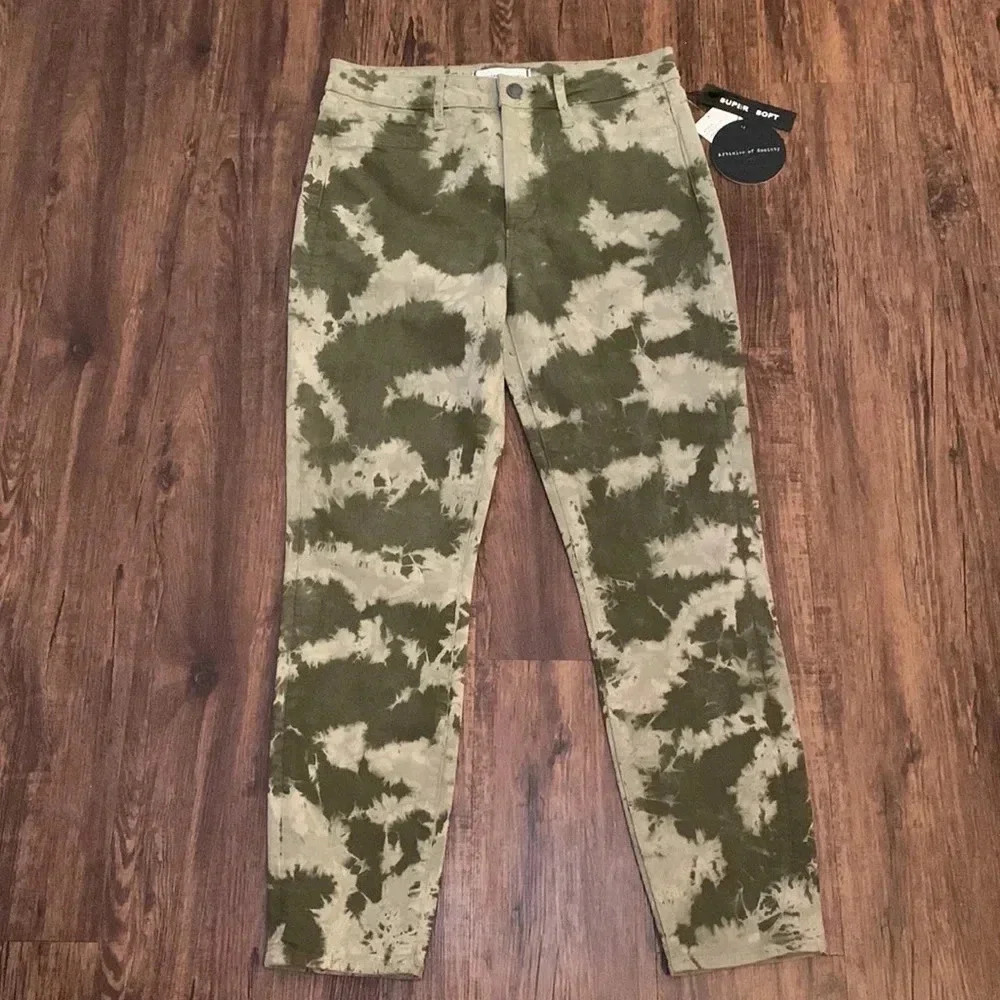 Articles of Society Women’s Sz 28 Camo Olive Green Skinny Jeans NWT - Picture 2 of 13